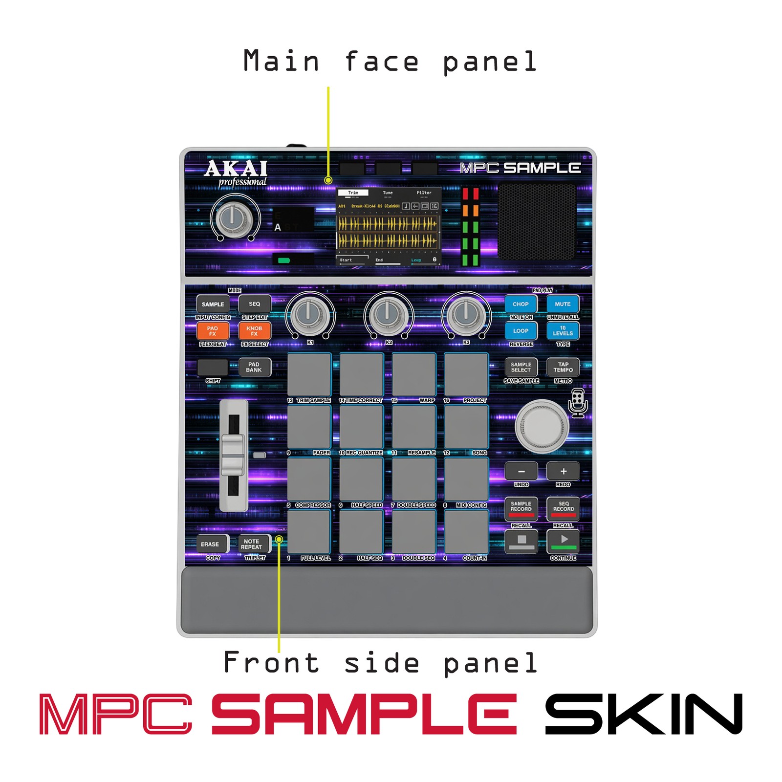 Akai MPC Sample Skin / Glitch Lines