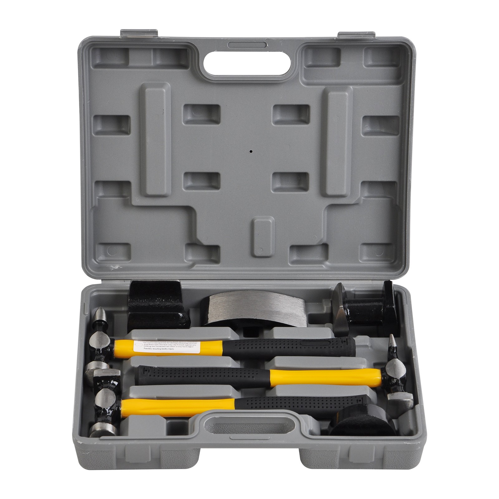 Portable 7 Pcs Auto Body Repair Kit With Fiberglass Handle Hammers