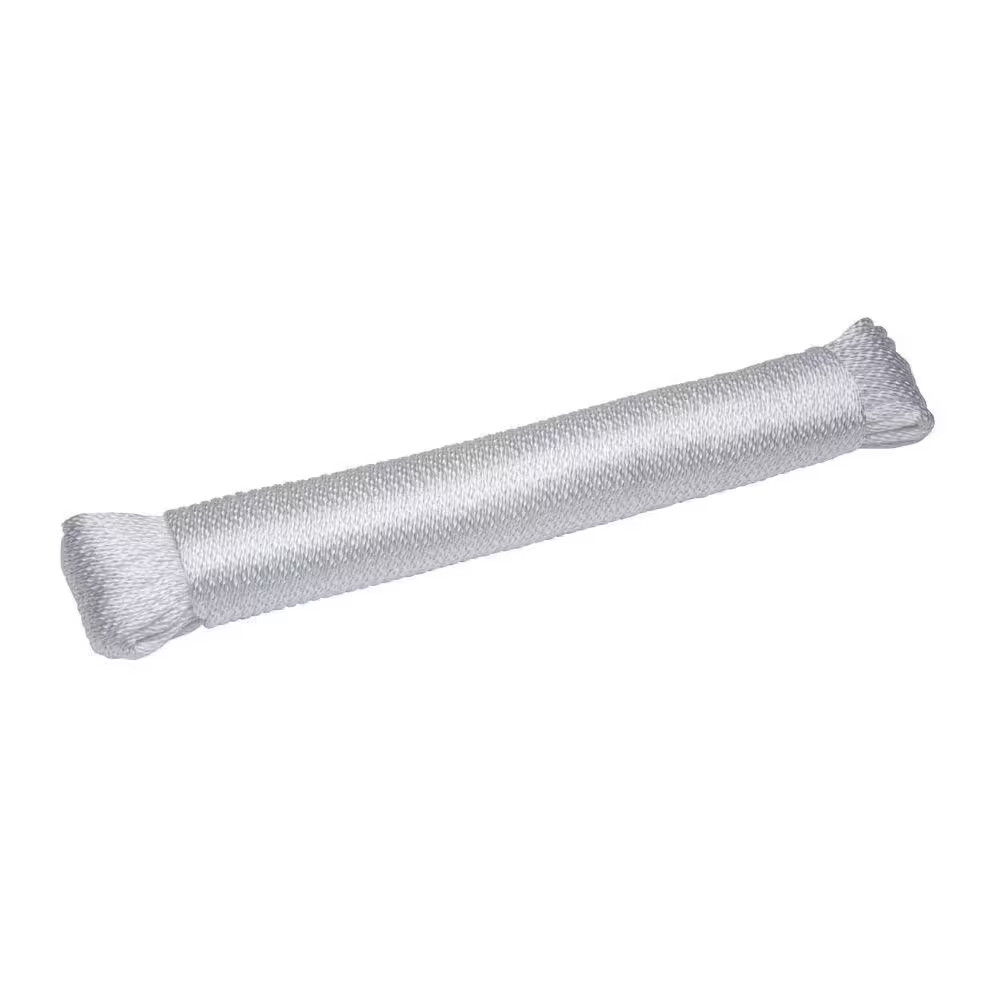 3/16 In. X 100 Ft. White Polypropylene Braided Clothesline