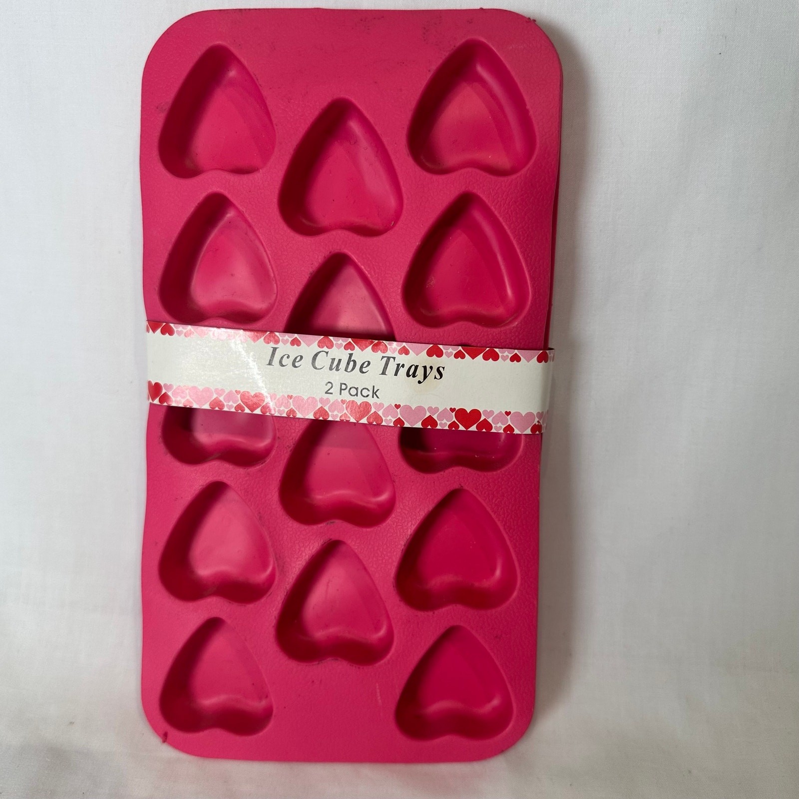 New Heart Ice Cube Trays Set of 2 Valentines Cocktails Romance