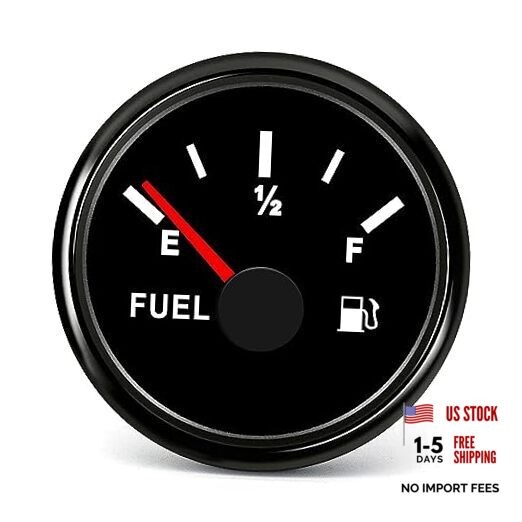 0-30 ohm Fuel Gauge 2" Fuel Level Gauge Fuel Tank Meter for Auto Car 0-30ohm