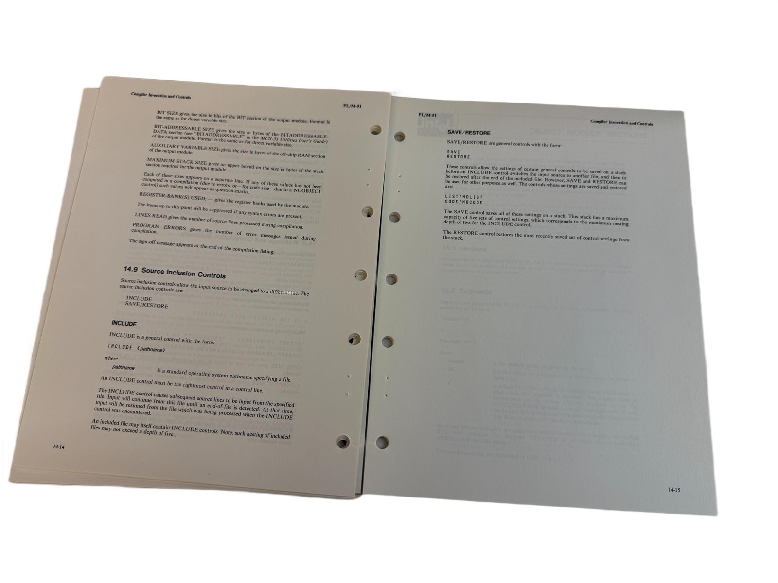 VTG Original 1983 Intel PL/M-51 User's Guield Manual (Set 2)