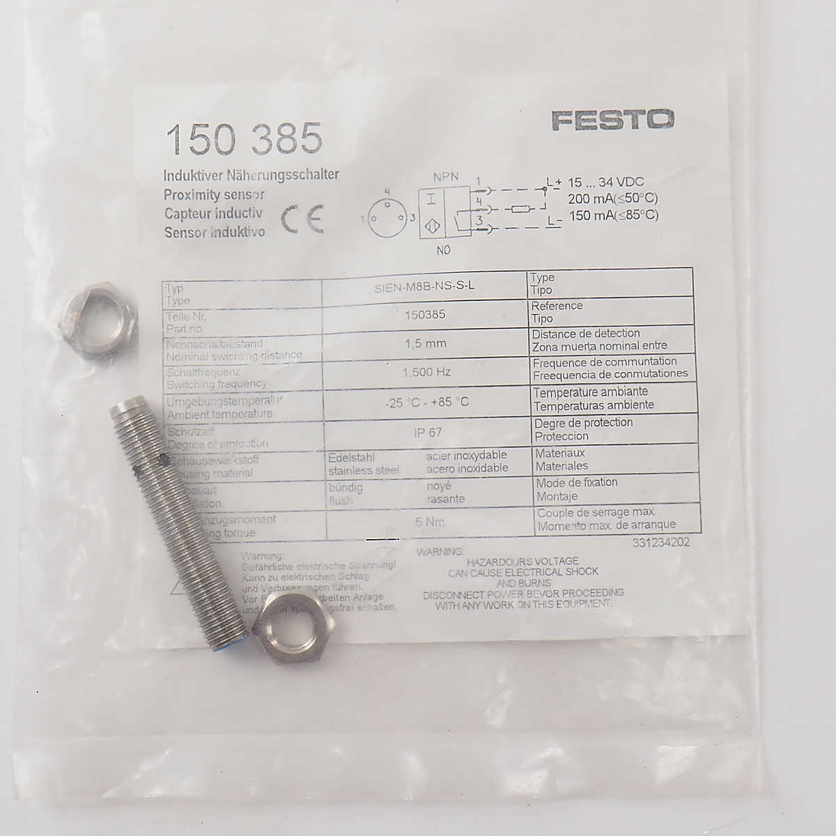 NEW FESTO 150 385 Proximity Sensor