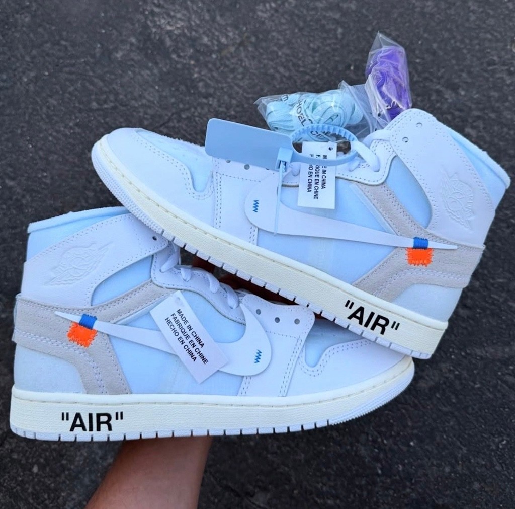 Air Jordan 1 Retro High OG x Virgil Abloh Archive 'Alaska' AA3834-100 NIB