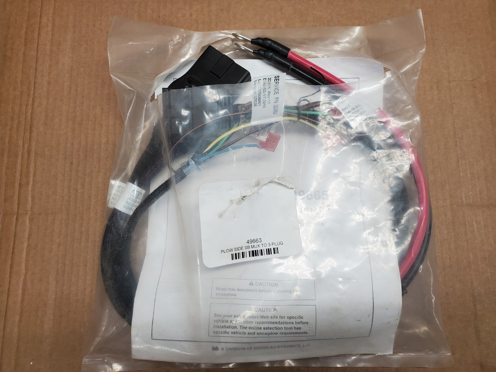 Genuine OEM Western Fisher Fleet Flex/Multiplex to 3 plug conversion kit 49663