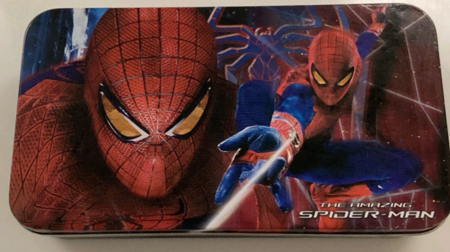Spider-Man Tin Pencil Box 7.5 inches long x 4 inches wide x 1.5 inches tall