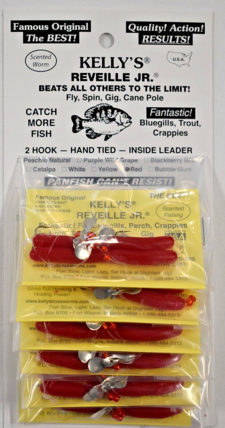 Kelly's® Reveille JR® Propeller Red 6PK Lures Bluegill Perch Crappie Trout