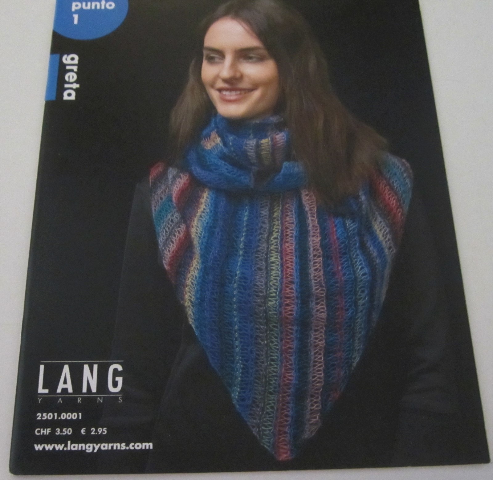 Lang PUNTO #1 GRETA knitting yarn pattern book with 9 DESIGNS