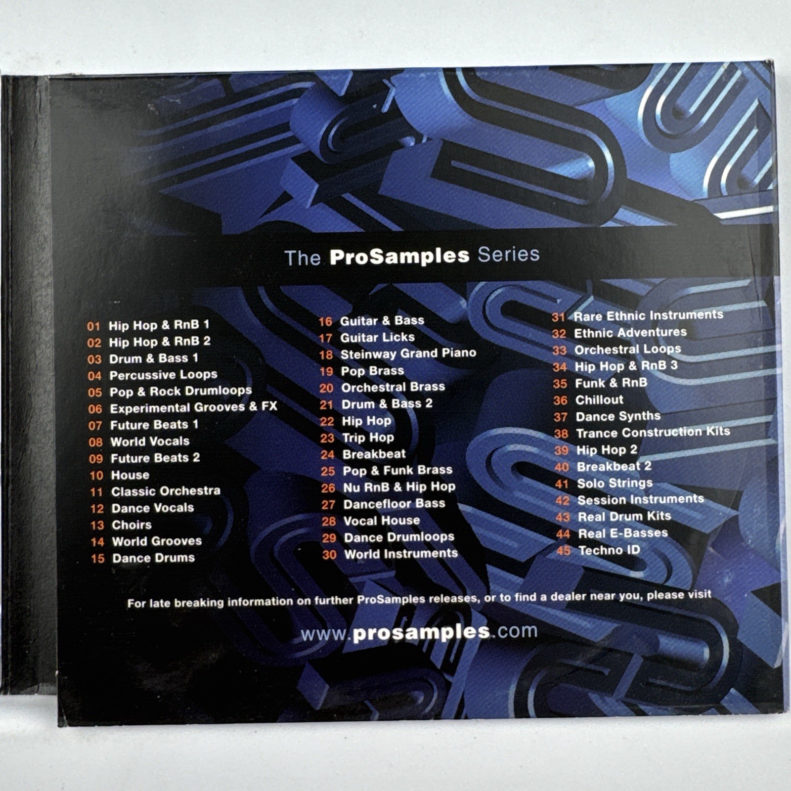 Best Service ProSamples Vol 45 Techno ID Sample Library 2 CD Audio AKAI EXS24