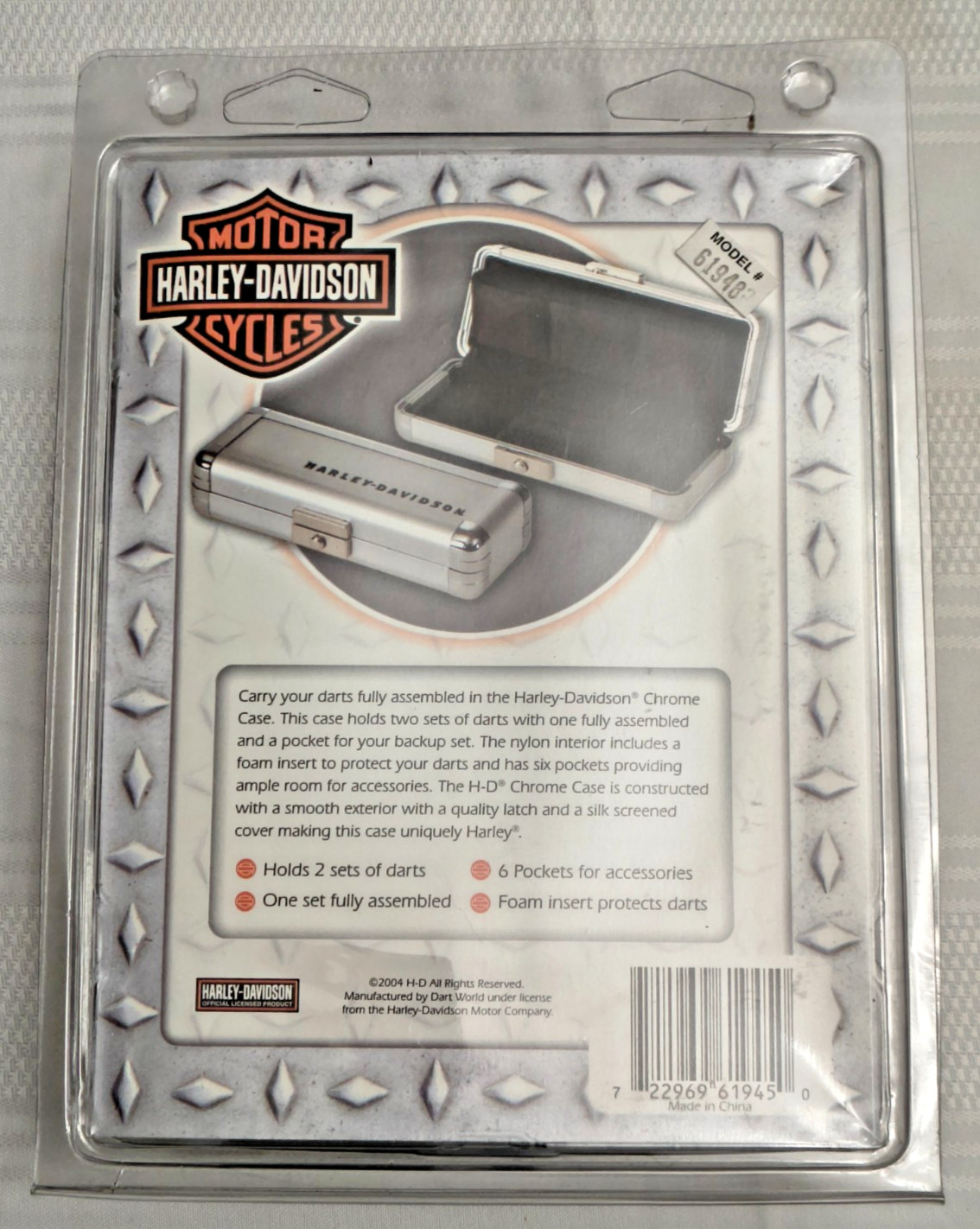 Harley Davidson H-D Chrome Dart Case, New