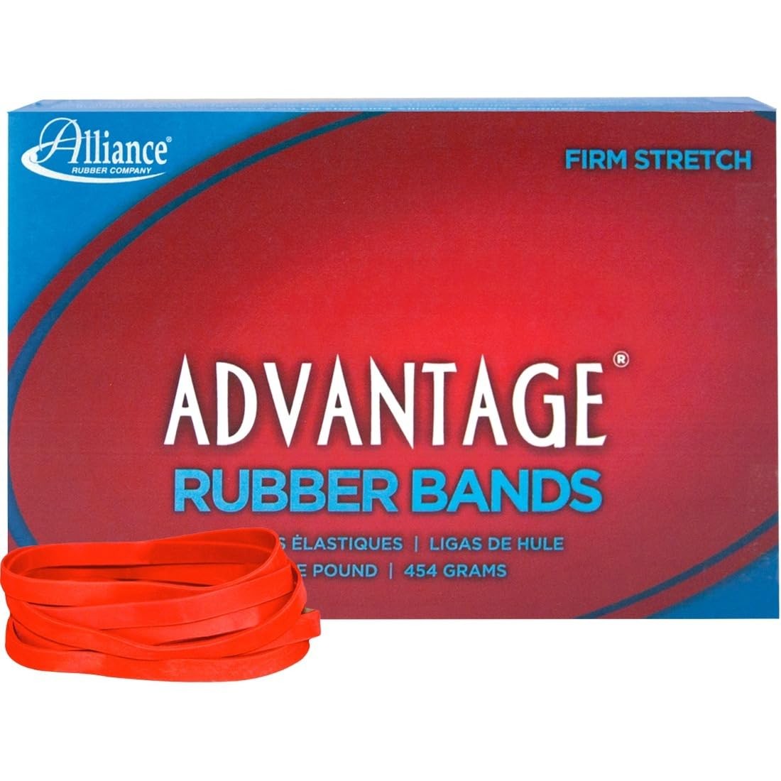 Alliance Rubber 96645 Advantage Bands Size #64 (3-1/2" x 1/4"), Red