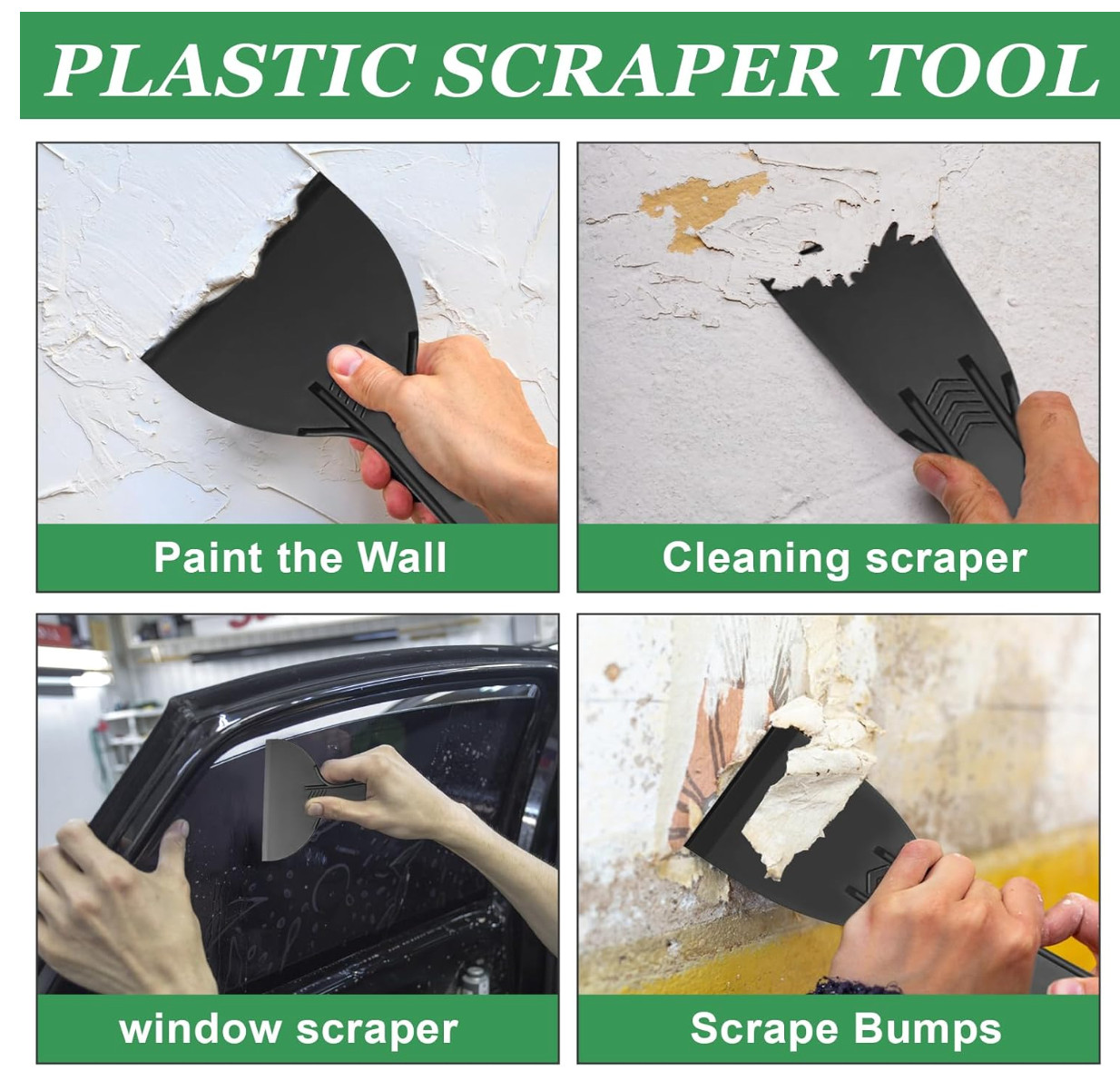 Plastic Putty Knife Set – 15 Pack Multi Sizes Flexible Scrapers – Spackle Knives