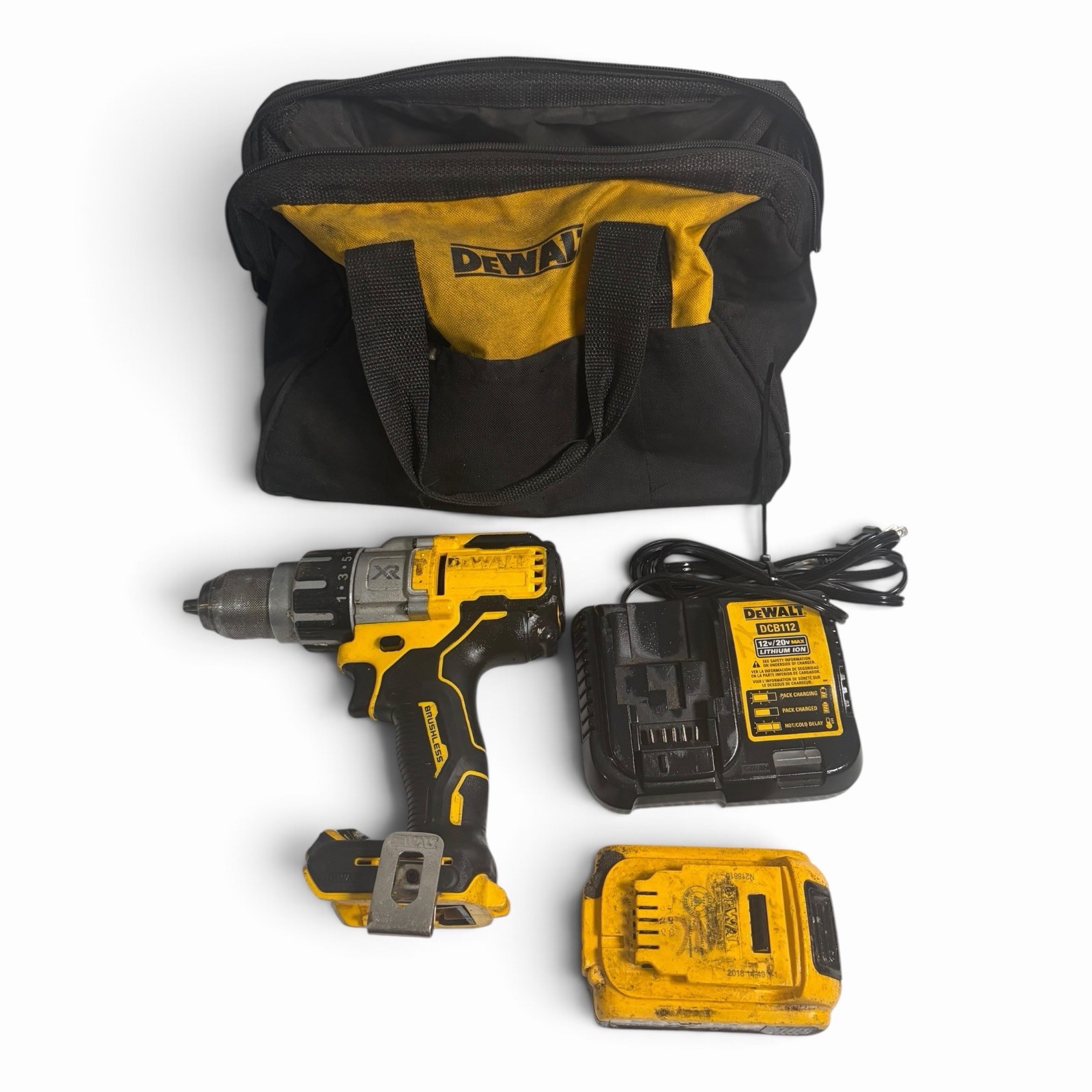 DEWALT DCD998 20V MAX XR Brushless 1/2" Hammer Drill Kit w/ Battery Case Charger