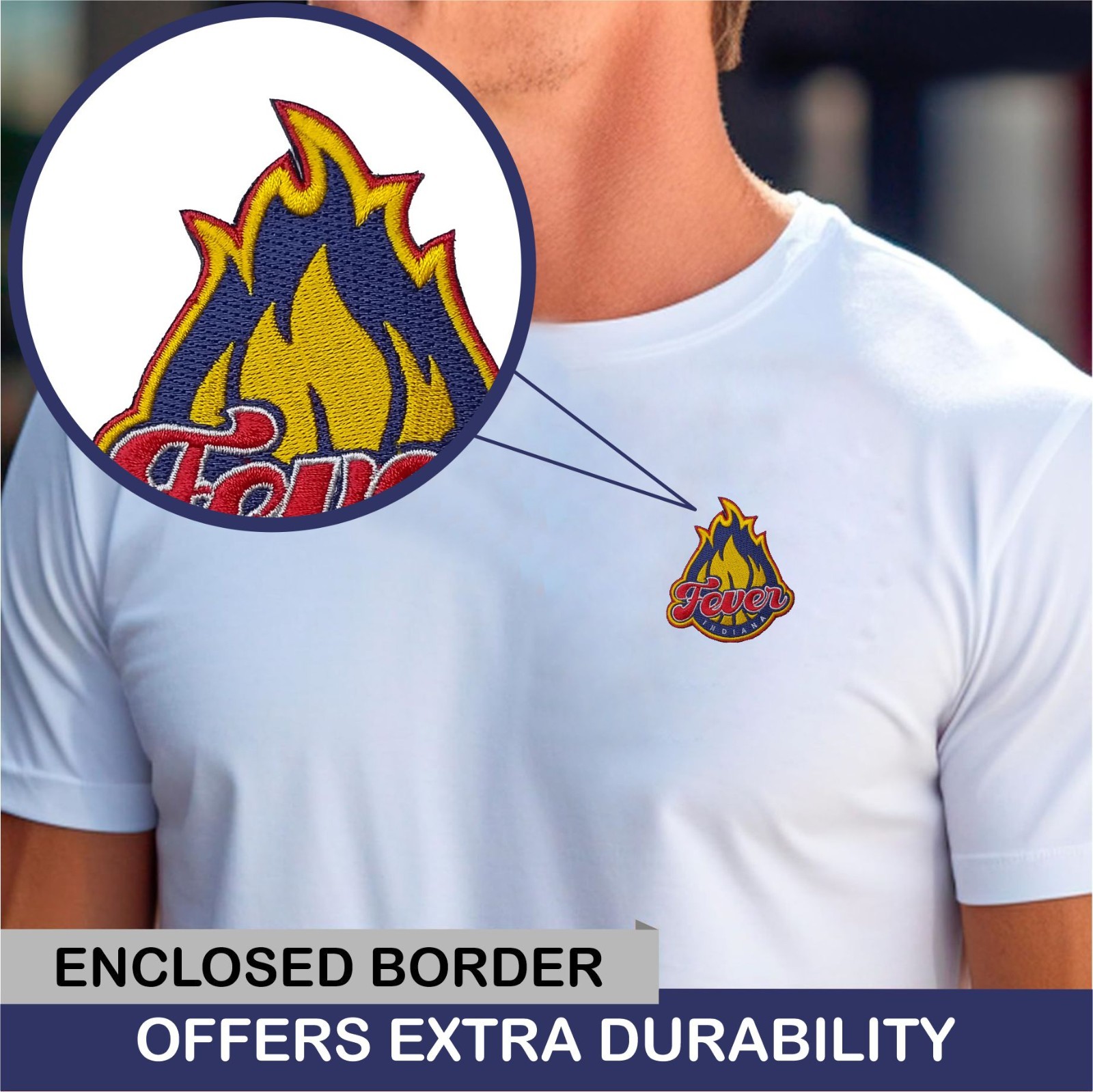 Indiana Fever WNBA Team Logo Iron On Patch - Sew Patch - Embroidered Patch