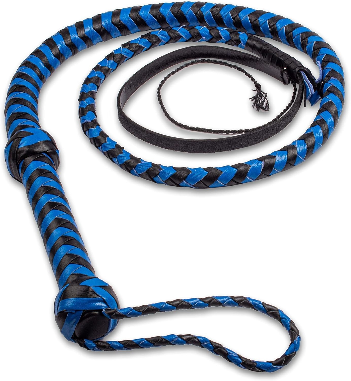 Indiana Jones Genuine Leather Blue/Black 6 Ft Bull Whip