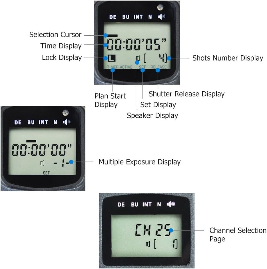 JJC WT-868 100m Wireless LCD Intervalometer Timer Remote For Sony