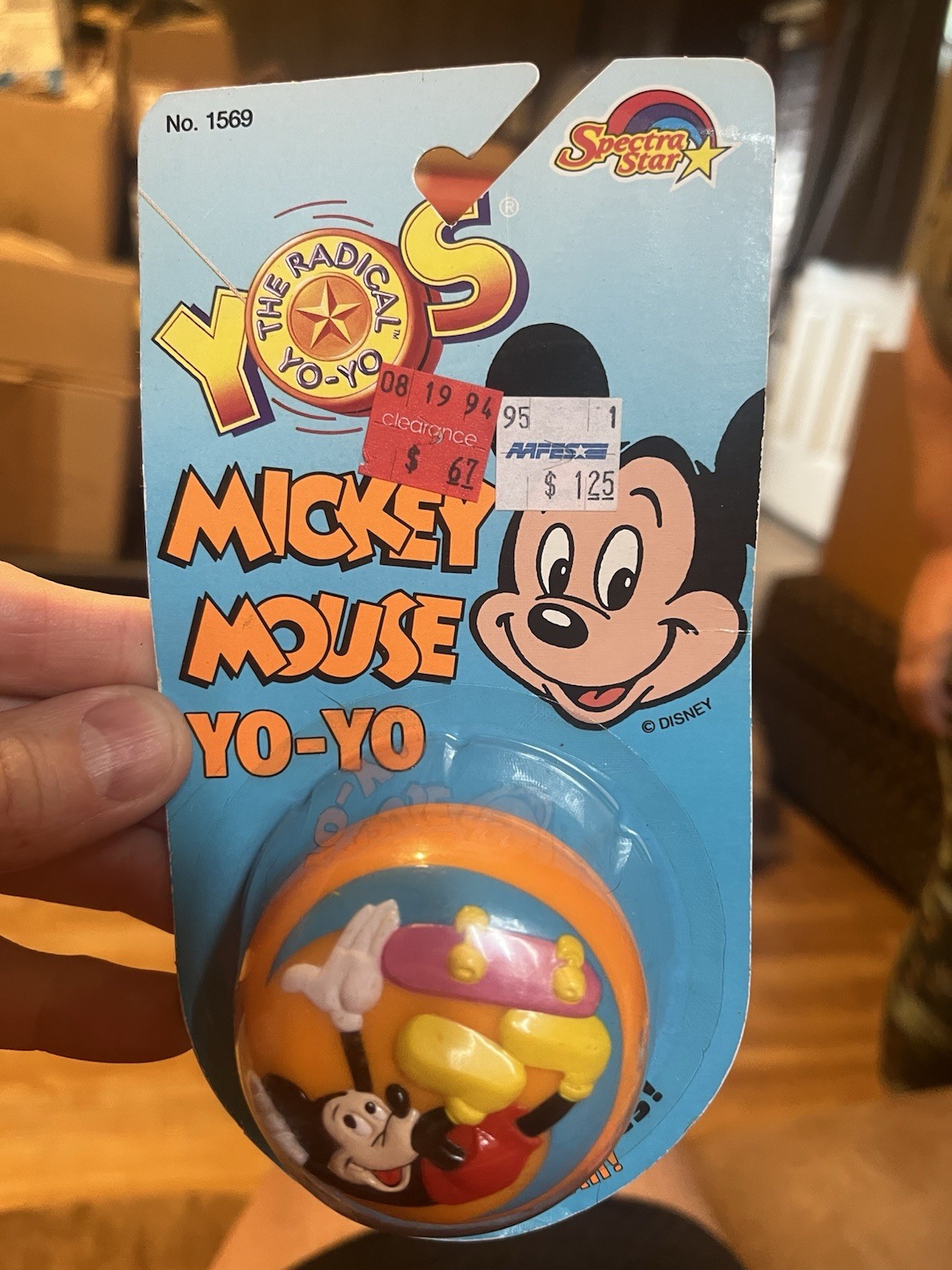 Spectra Star Mickey Mouse Yo-Yo From 1991 Item Number 1569