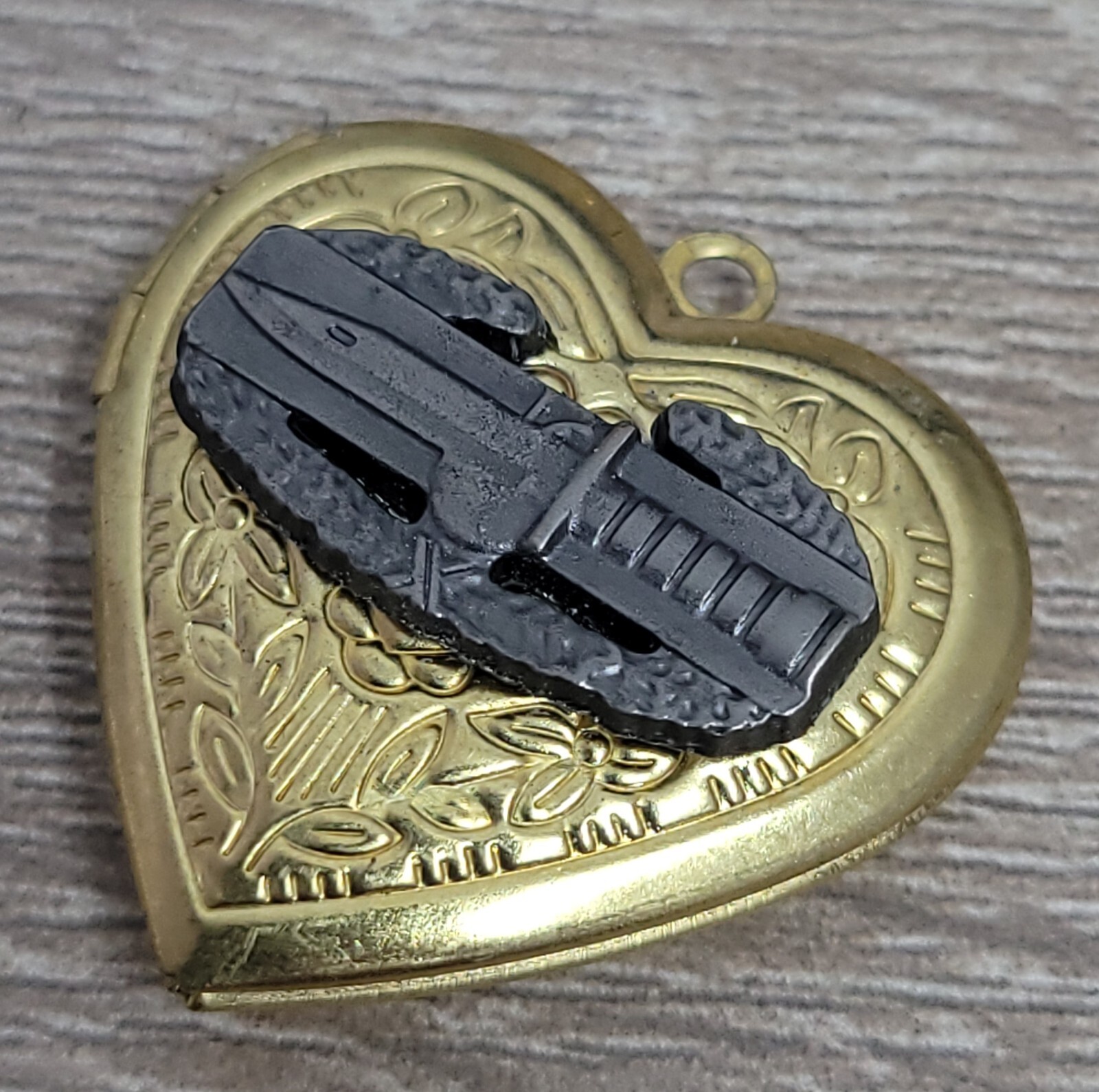 SWEETHEART US Military Army CAB Combat Action Badge LOCKET Pendant DOUBLE PHOTO