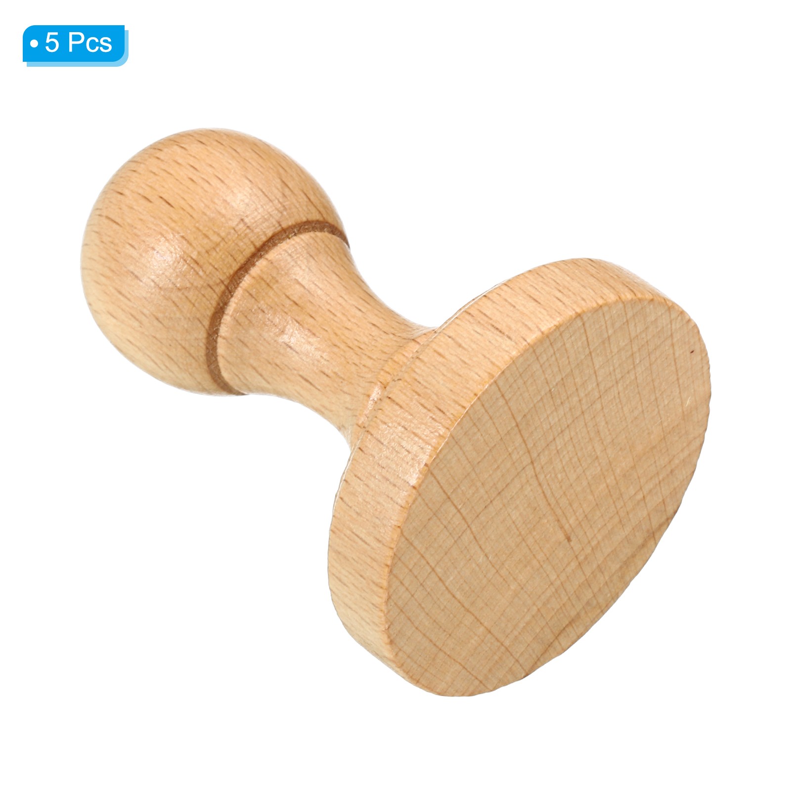5pcs 45mm Stamp Wood Round Handle Wooden Knobs Stamp Mounts Drawer Pulls