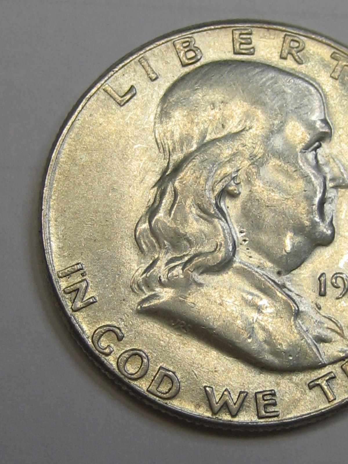 1955 Silver Half dollar "Bugs Bunny" in AU circulated condition.