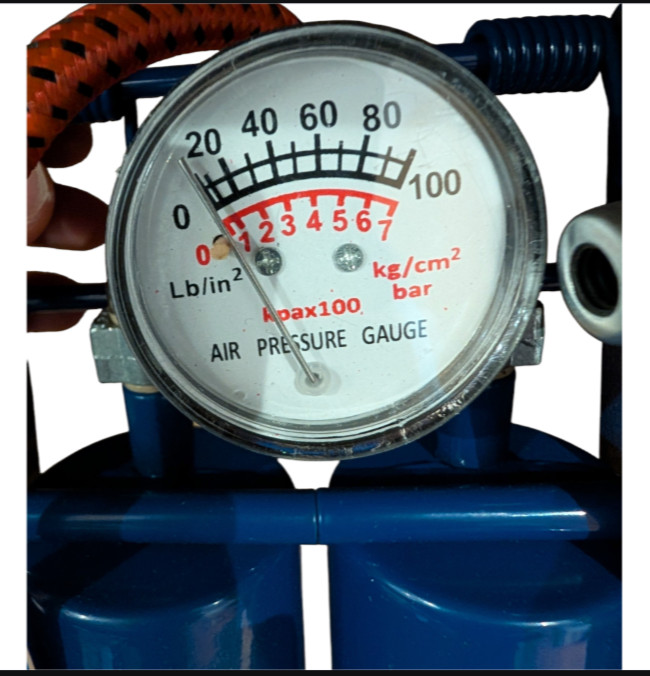 Double barrel foot pump