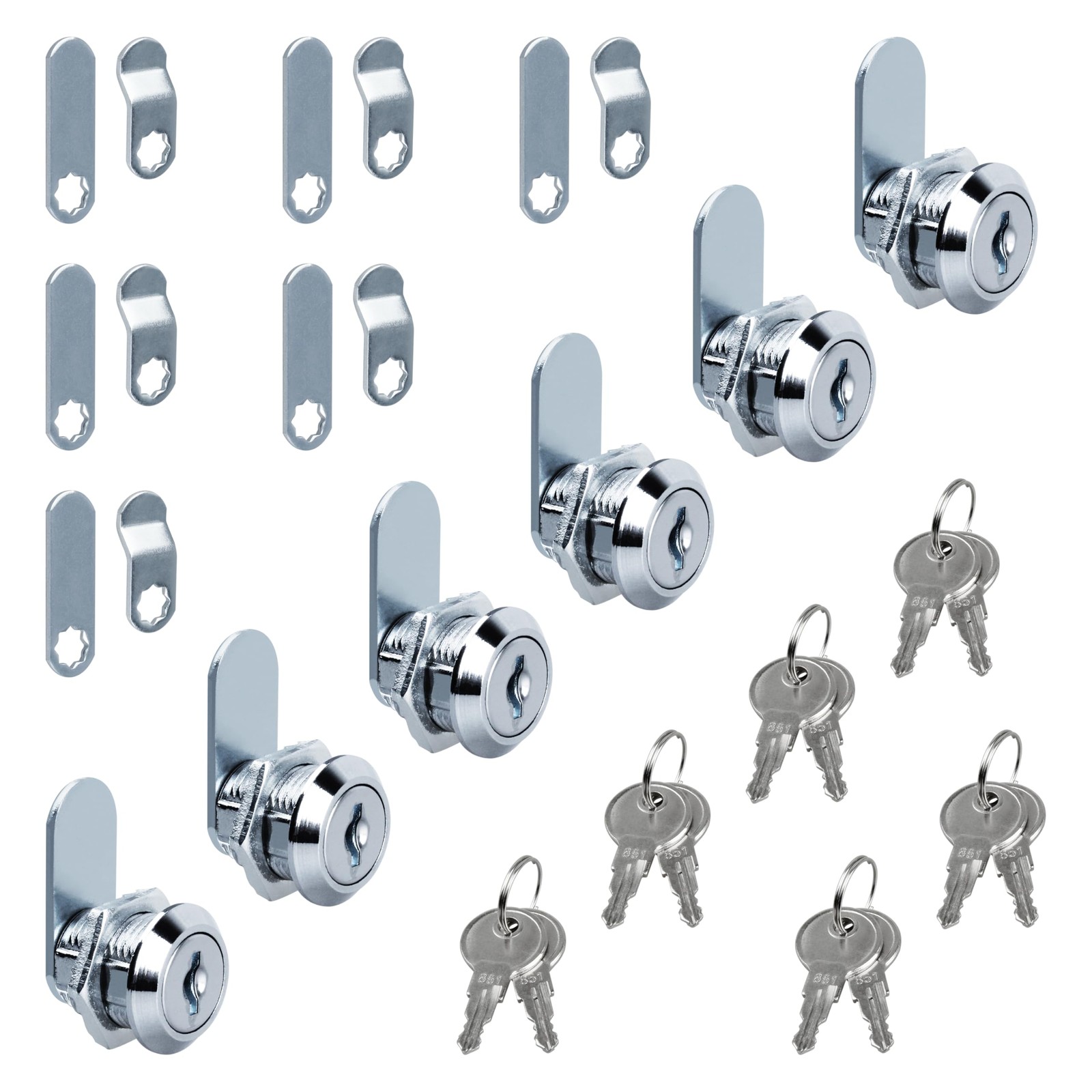 Cabinet Cam Locks Keyed Alike 5/8 File Drawer Tool Box Barrel 6 Pack