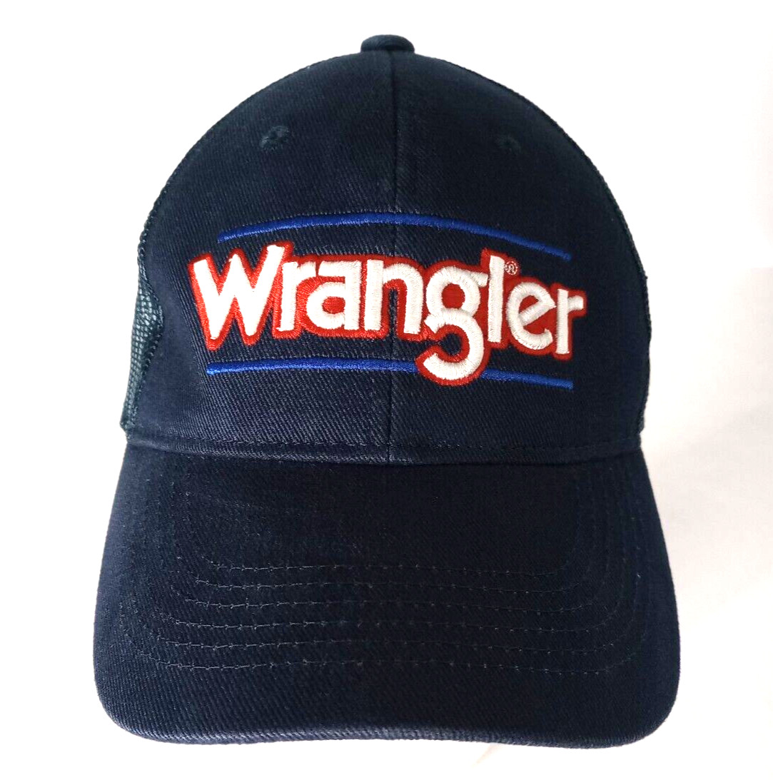 Wrangler American Flag Snapback Mesh Trucker Hat Cap Red White Blue Patriotic