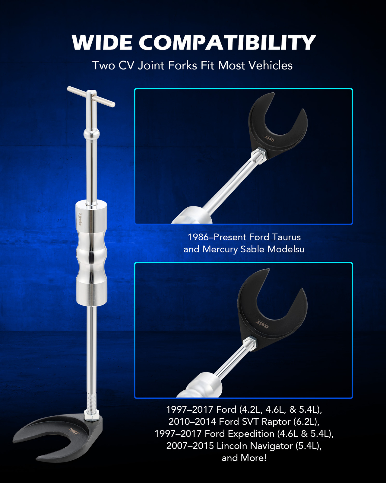 OMT CV Joint Puller Slide Hammer Inner Outer CV Axle Half Shaft Removal Tools