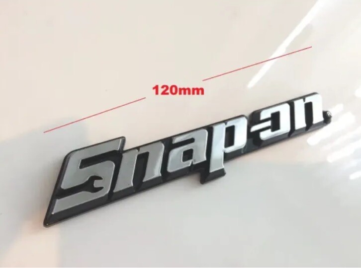 Small Snap On Tools 3D Toolbox Roll Cab Chrome Badge Logo Emblem Sticker Decal