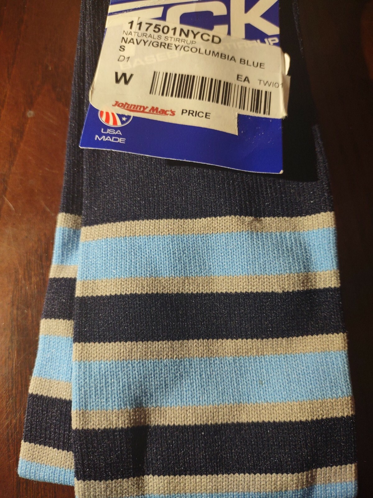 Blue Stripe Stirrup Baseball Small