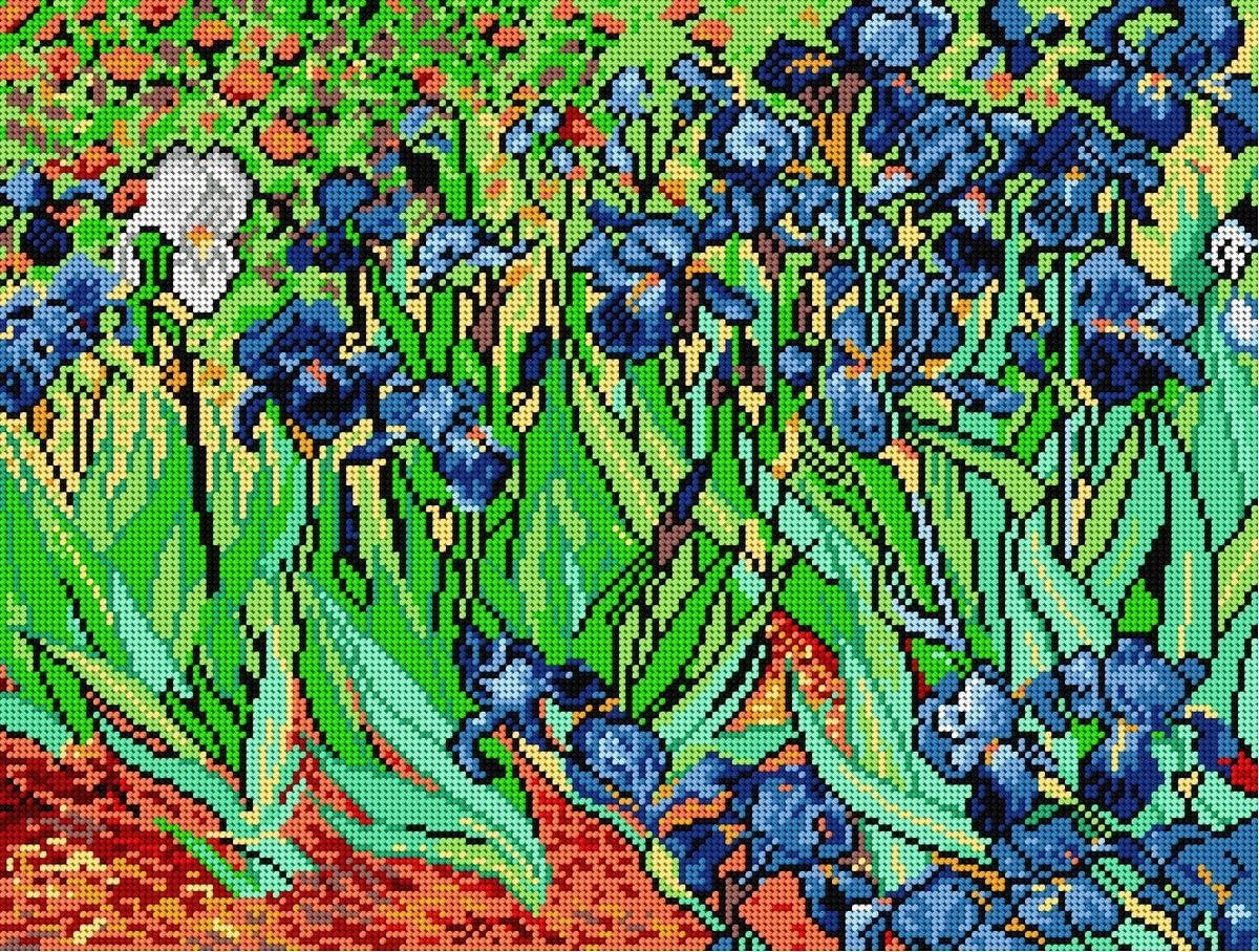 Orchidea Needlepoint canvas for halfstitch without yarn after Vincent van Gog...