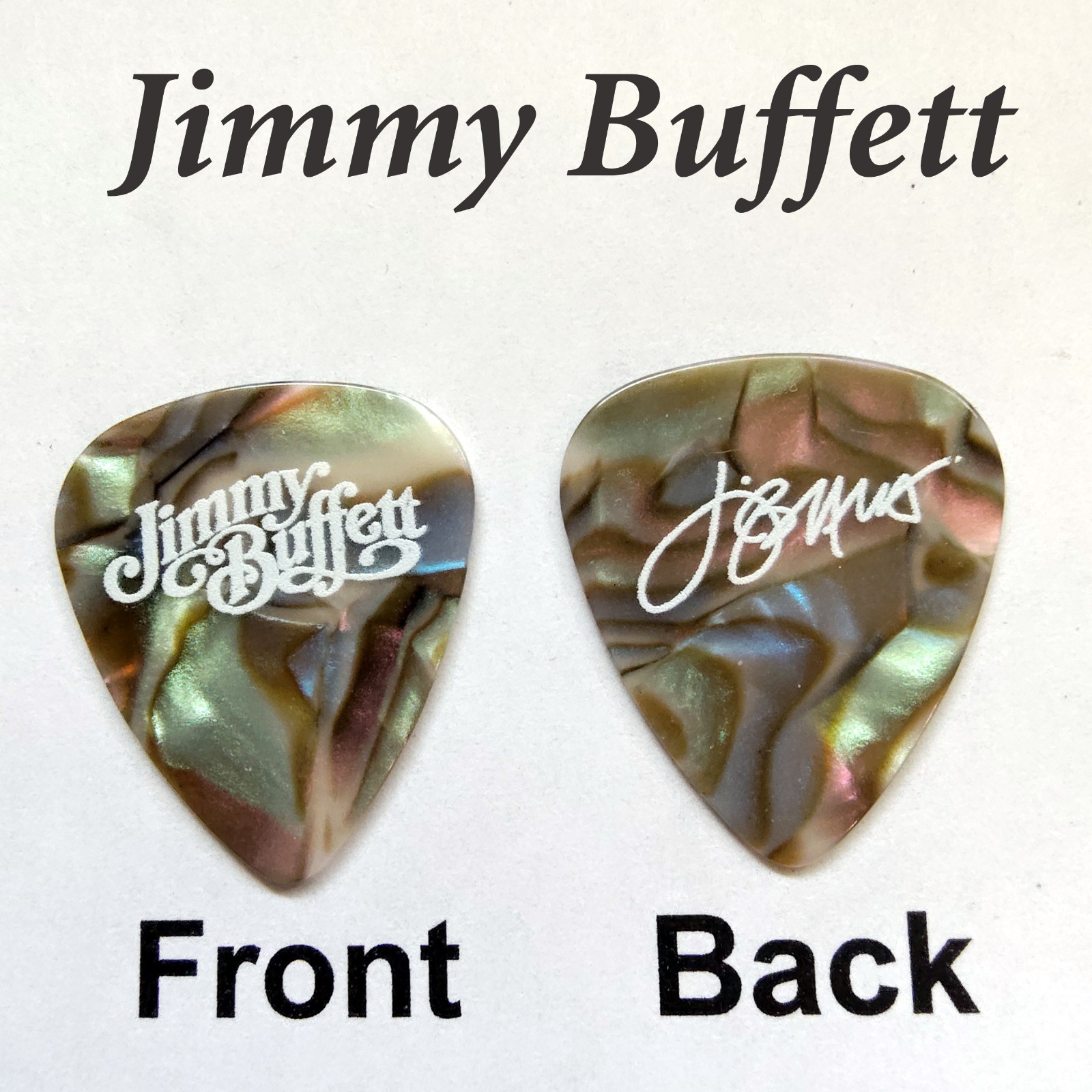 JIMMY BUFFETT band signature novelty guitar pick (S-N15)
