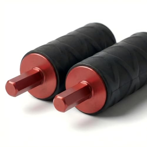 [2-Piece] Red Trailer Jack Drill Adapter - 28mm Bore for 1" Studs - Non-Slip