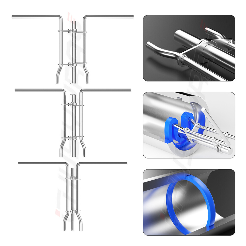 Silver Hydraulic Cylinder Piston Rod Seal U-cup Installation Tool Kit Universal