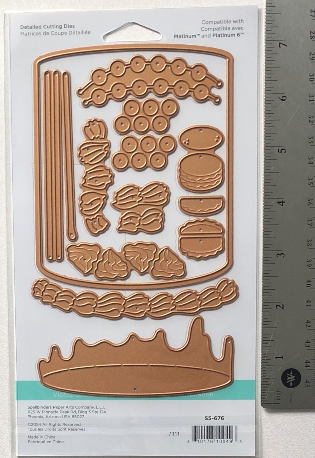 Spellbinders GANACHE GATEAU Cake, Macarons Die Set