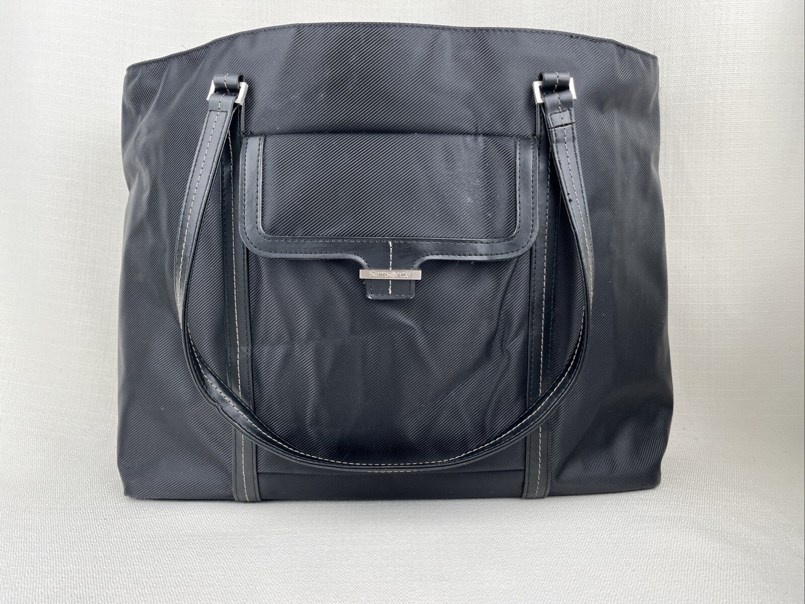 Samsonite Laptop Bag Padded Tote Purse Carry-On Black Top Handles- Read