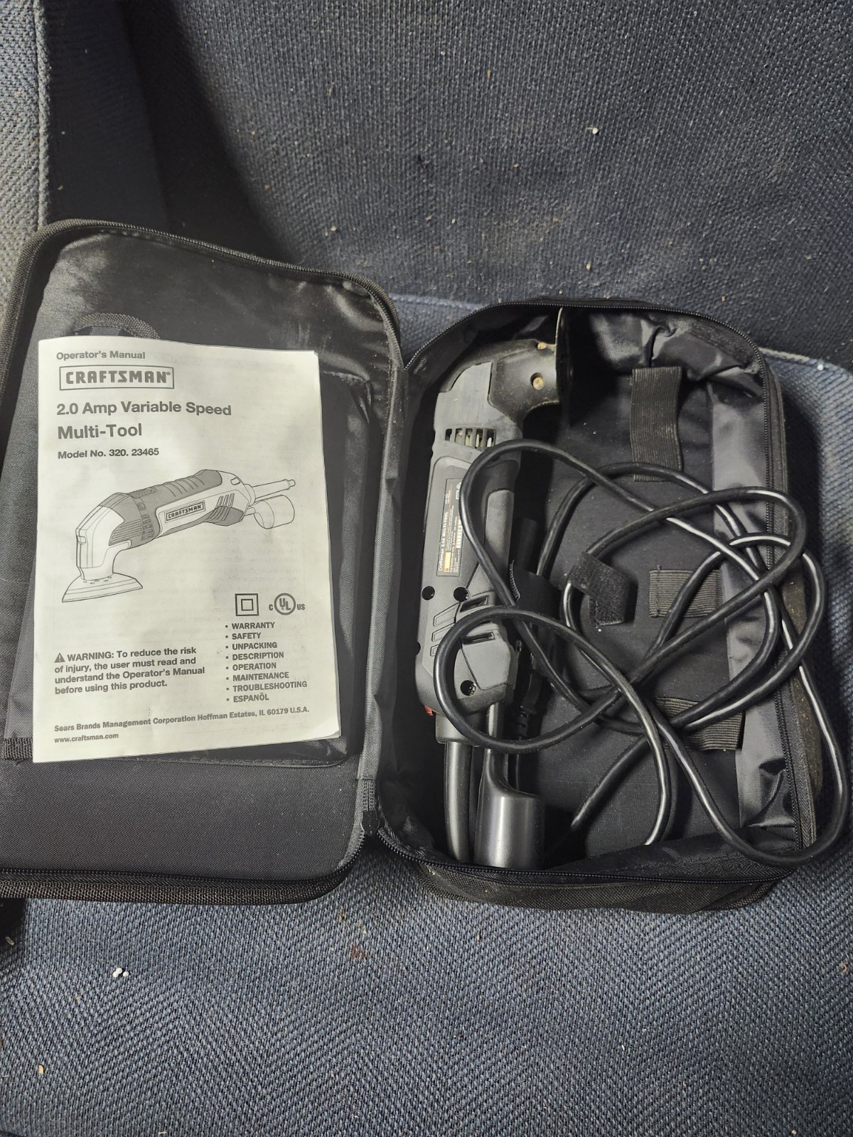 Craftsman 2.0 Amp Variable Speed Multi-Tool Kit 8 Pc Model 320.23465
