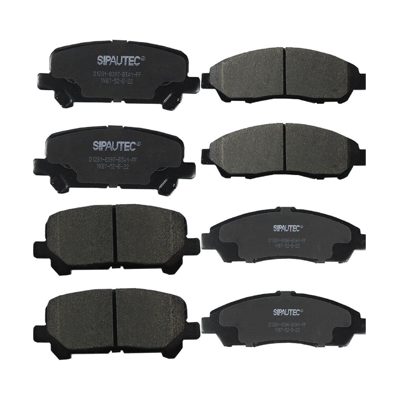 SIPAUTEC-Front & Rear Ceramic Brake Pads Set Replacement For (2010-2022 Honda...