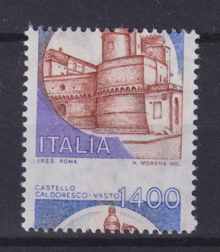1980 CASTLES OF ITALY LIRE 1400 MNH DIENA CERTIFICATE
