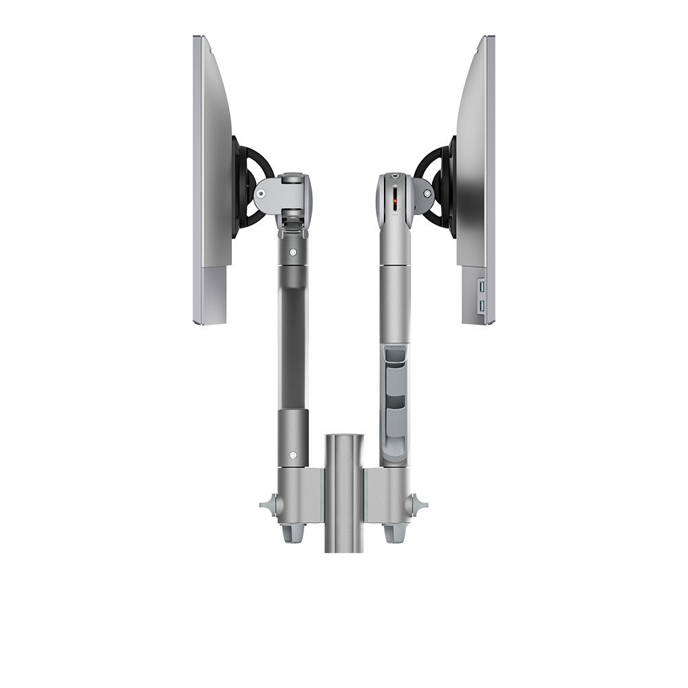 Atdec AWMS-2-D13-F Dual Dynamic Arm Mount (Silver)