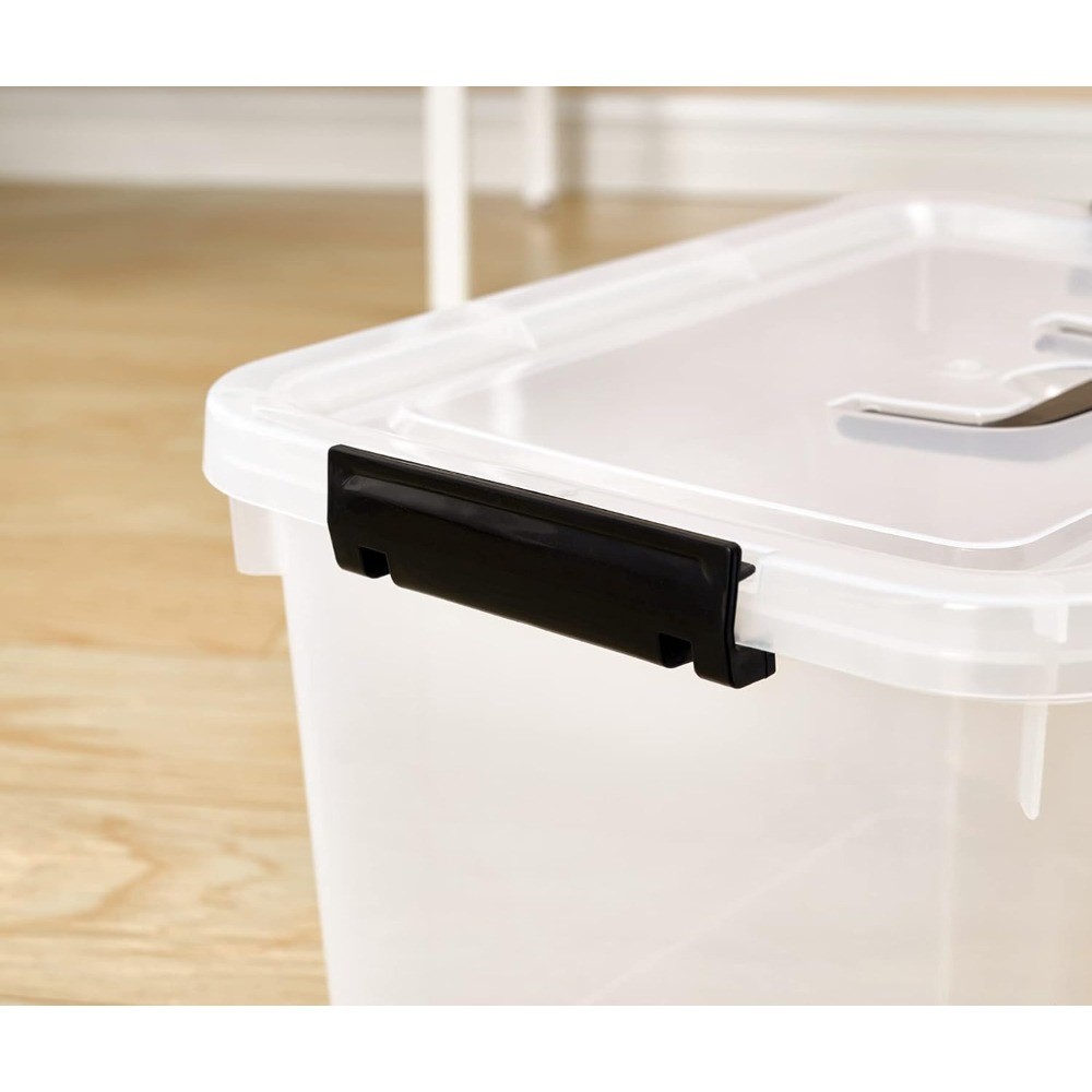 NEW.6 Quart Clear Storage Latch Box/Bins,6-Pack Plastic Container with Latches