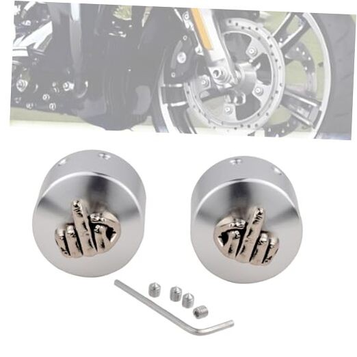 Axle Bolt Nut Caps, Styling Front Axle Nut Caps Wheel Axle Cap Silver