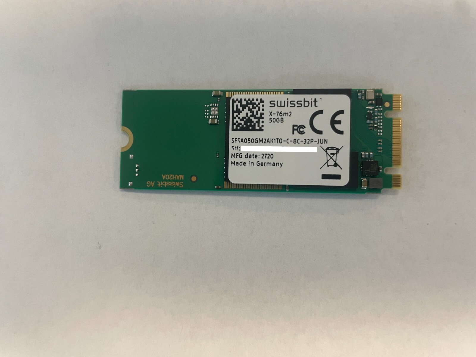 Swissbit 50GB SFSA050GM2AK1T0-C-8C-32P-JUN X-76m2