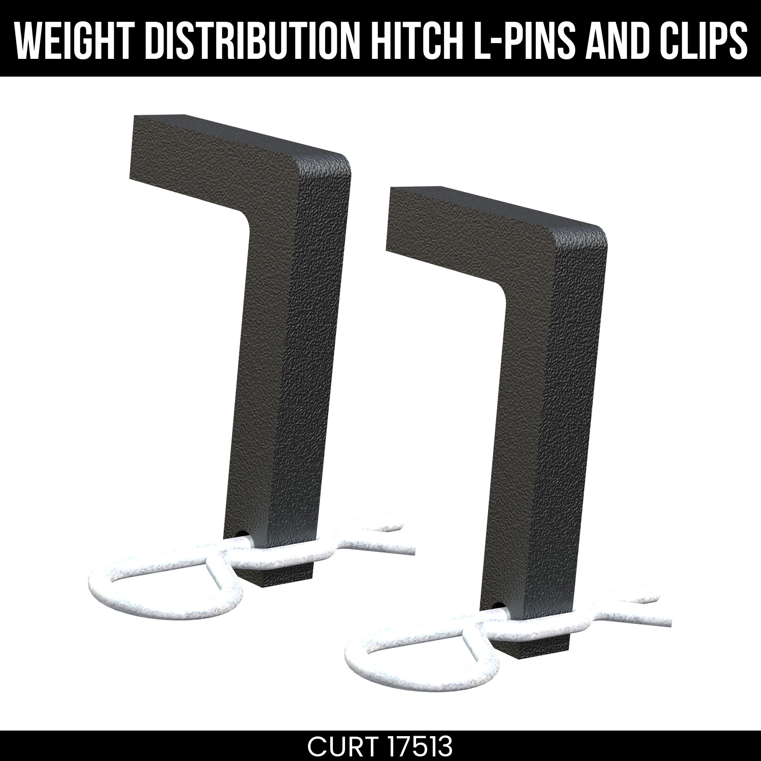 CURT TruTrack L-Pins & Clips Replacement for Weight Distribution Hitch 17513