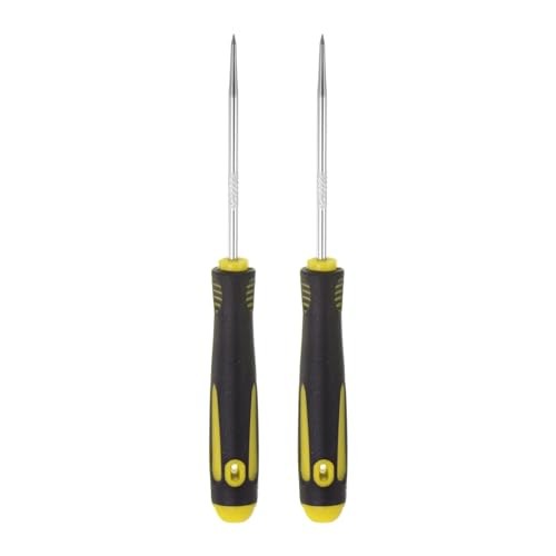 2pcs Straight Picks 165mm Zinc Alloy Rubber Handle Round Automotive Pick Tool