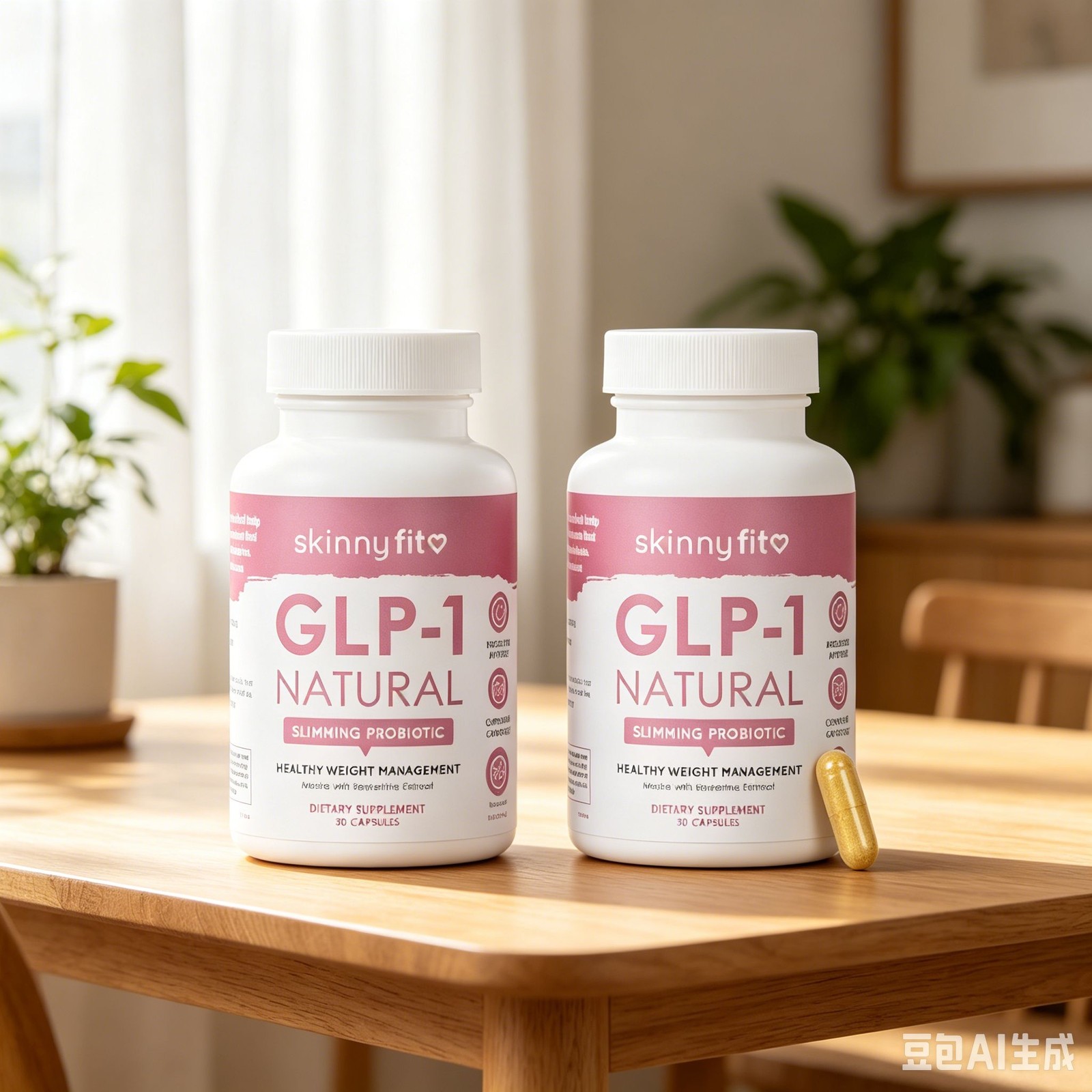 2PCS SkinnyFit Natural Slimming Probiotic – Capsules 1 30 Bottle Sealed