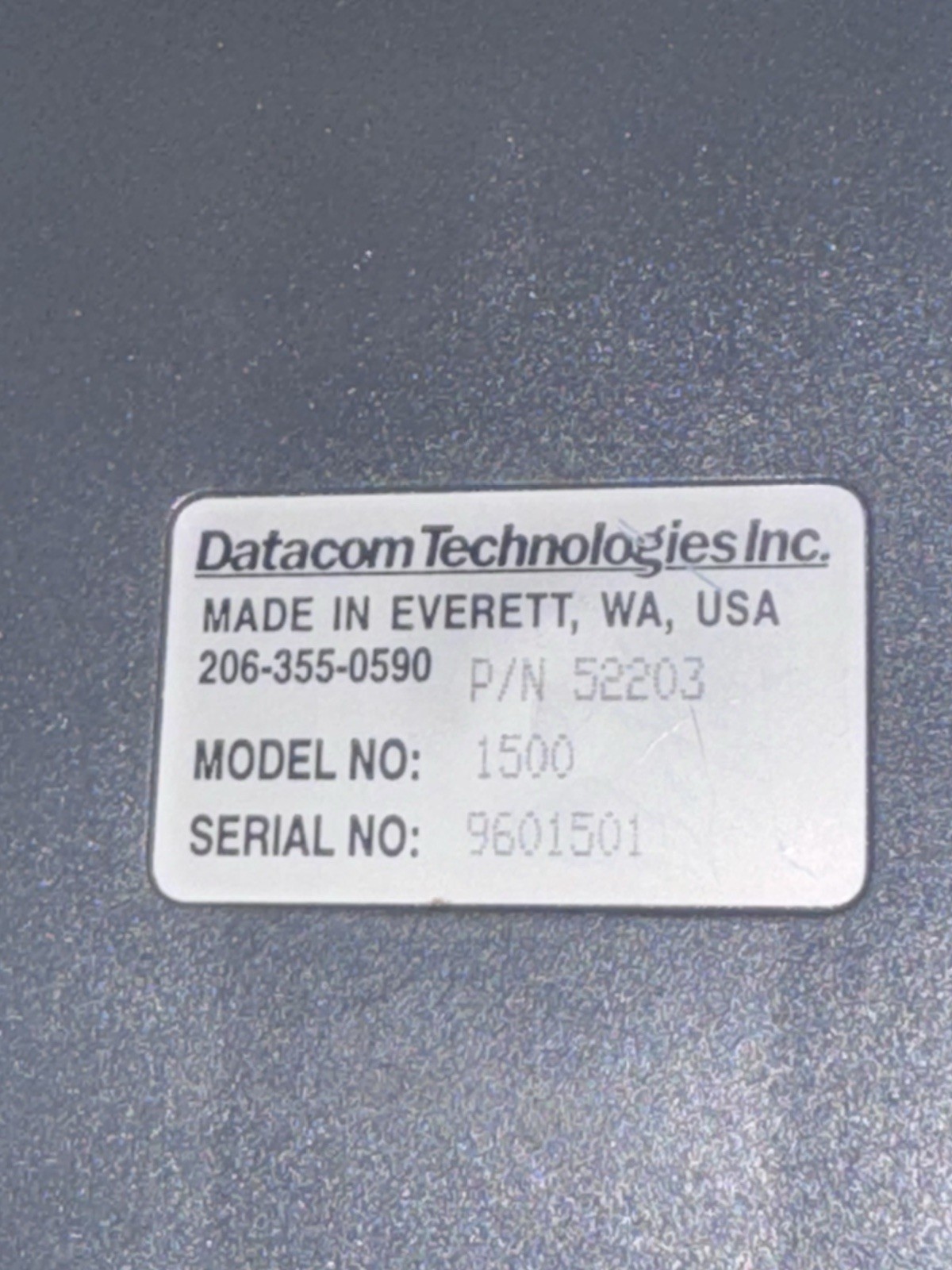 DATACOM TECHNOLOGIES LANcat 1500 INTERNET TESTING DEVICE ACTIVITY TESTER 52203