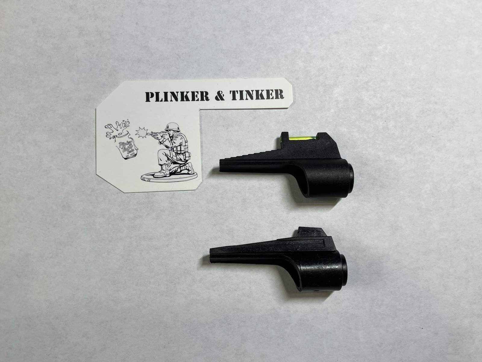 Crosman Green Fiber Optic and Plain Black Front Sight
