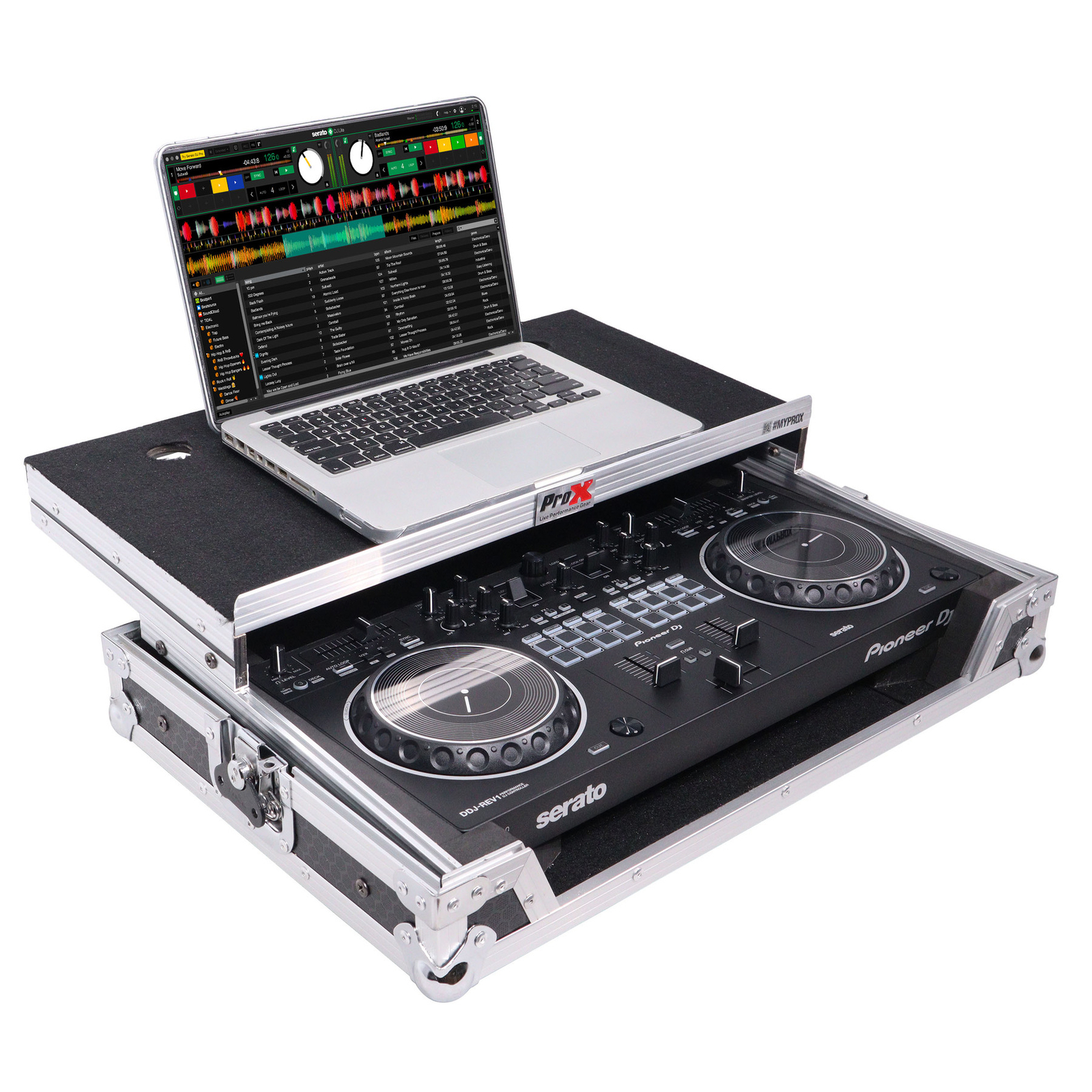 ProX X-DDJREV1LT ATA Road Case For Pioneer DDJ-REV1 DJ Controller w/Laptop Shelf