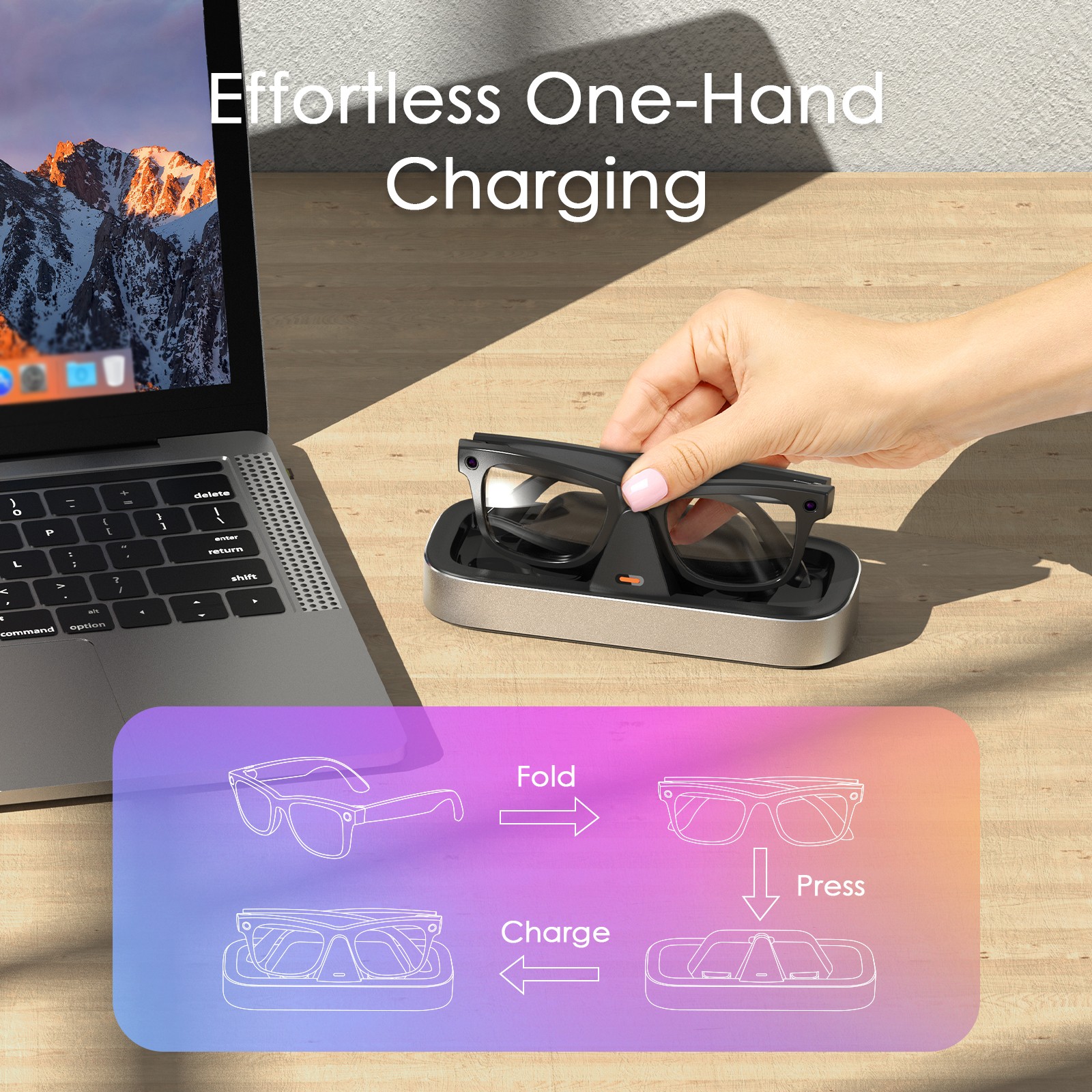 Charging Dock for Meta Smart Glasses for Way-farer for Skyler for Headliner etc